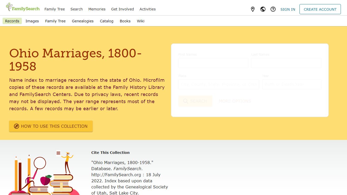 Ohio Marriages, 1800-1958 • FamilySearch