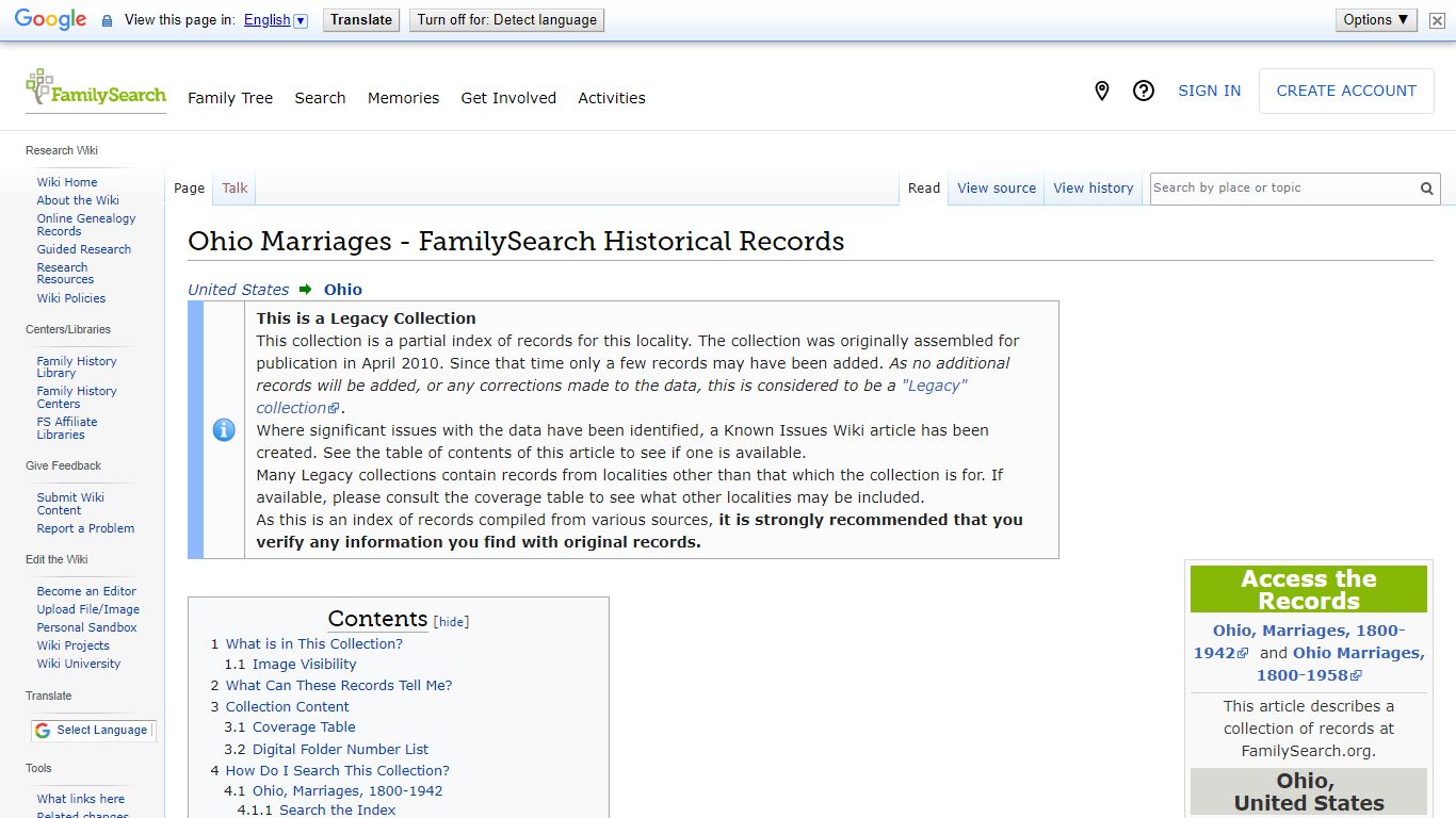 Ohio Marriages - FamilySearch Historical Records